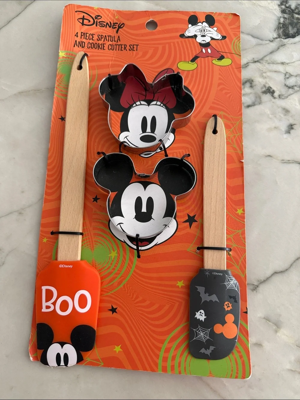 Disney Halloween Mickey & Minnie Spatula and Cookie Cutter Set - Orange, Black